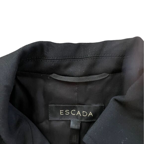 ESCADA Wool Silk Blend Blazer Black Size 34 / Small - Picture 6 of 6
